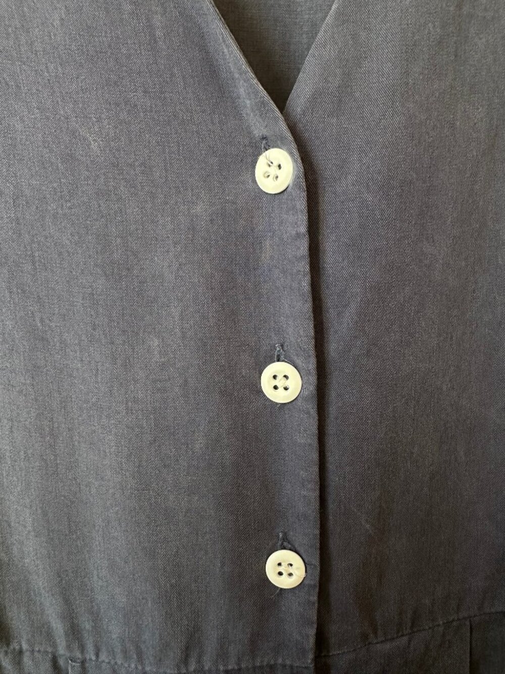 Vetta Capsule Button Up Midi Dress in Navy Blue - Picture 5 of 9